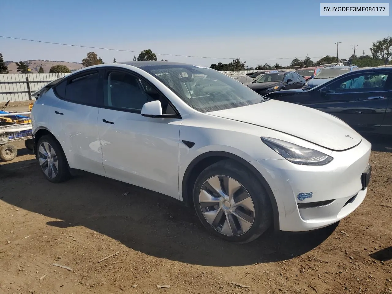 2021 Tesla Model Y VIN: 5YJYGDEE3MF086177 Lot: 73359614