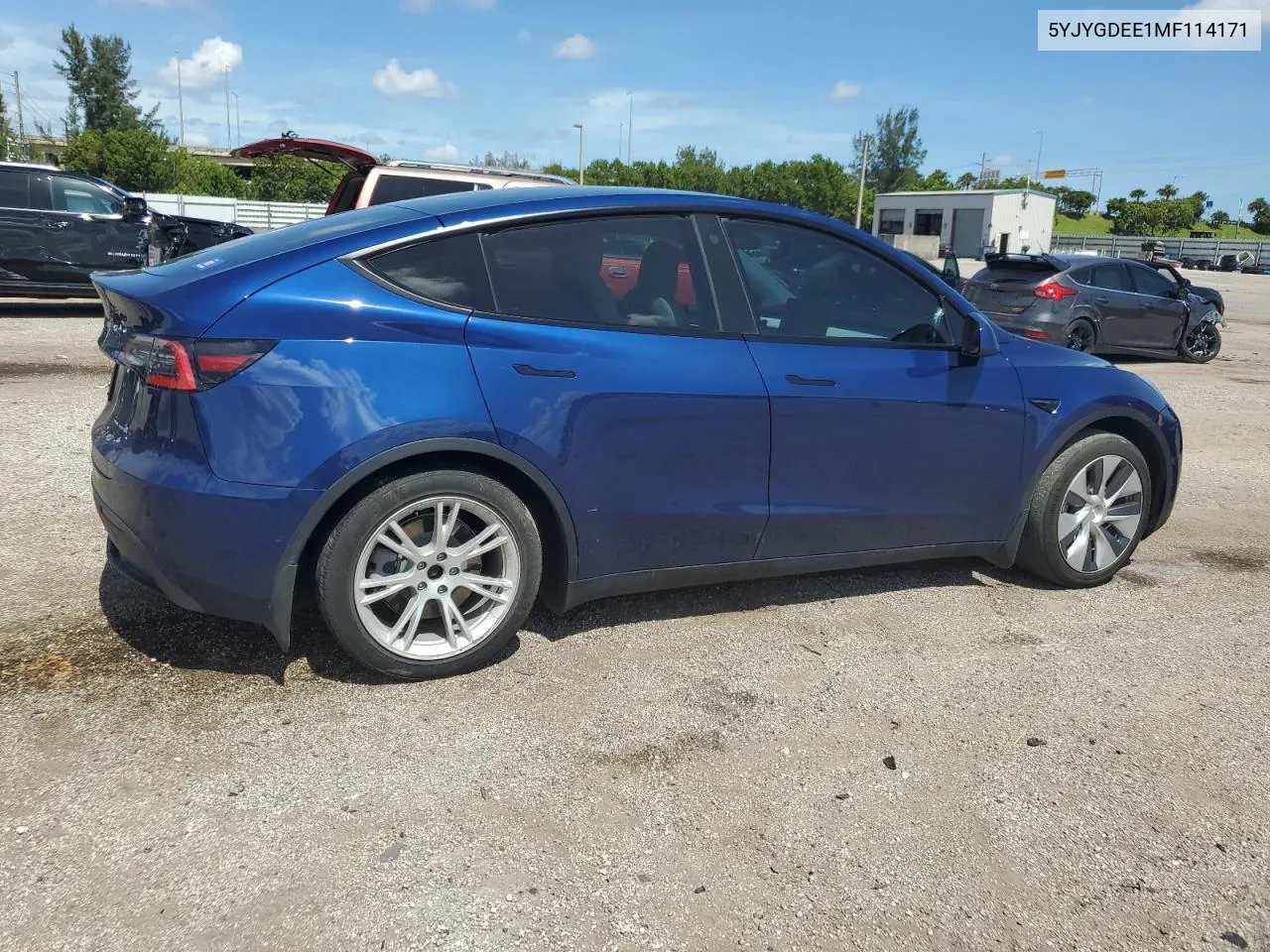 2021 Tesla Model Y VIN: 5YJYGDEE1MF114171 Lot: 73379804