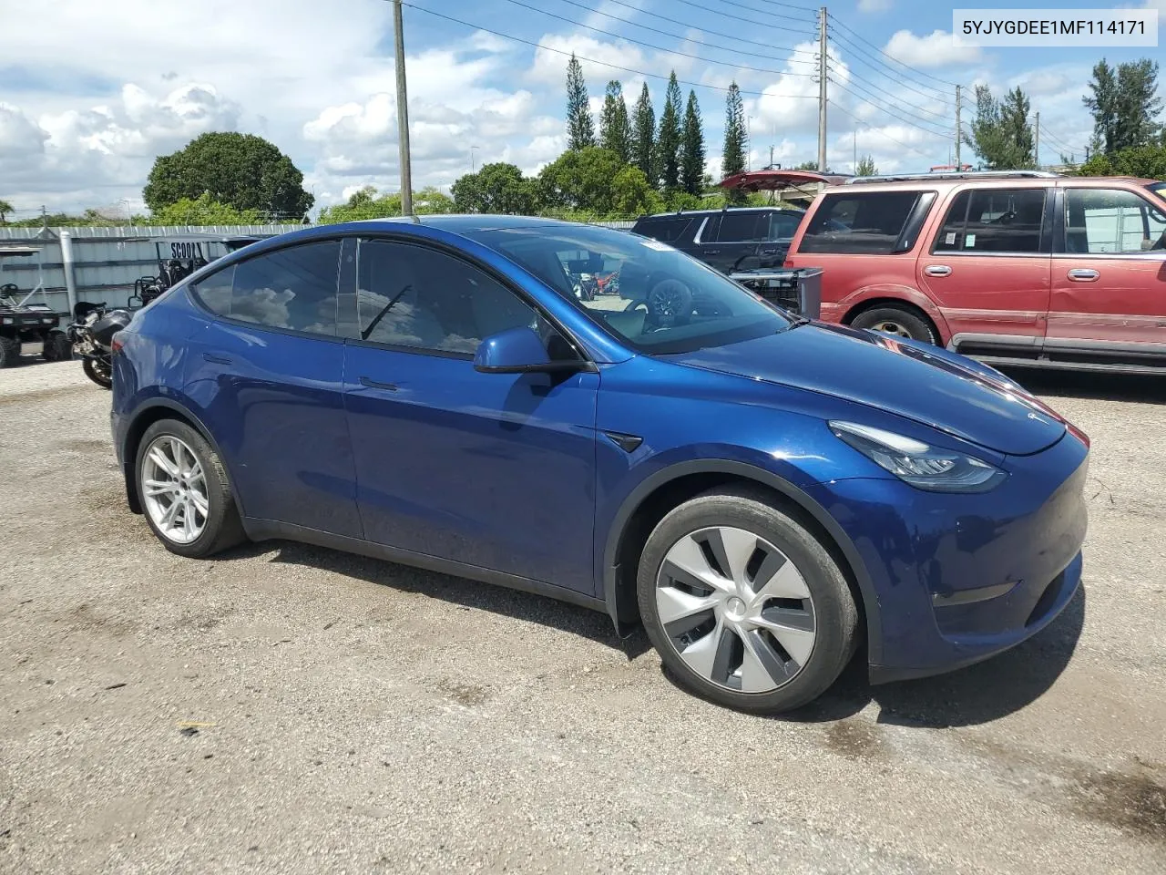 2021 Tesla Model Y VIN: 5YJYGDEE1MF114171 Lot: 73379804