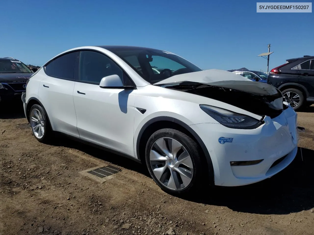 2021 Tesla Model Y VIN: 5YJYGDEE0MF150207 Lot: 73383884