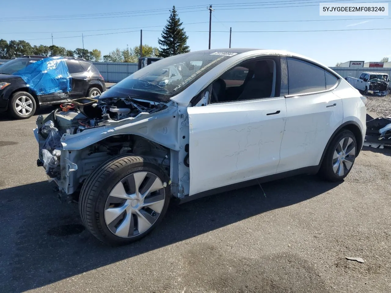 2021 Tesla Model Y VIN: 5YJYGDEE2MF083240 Lot: 73739094