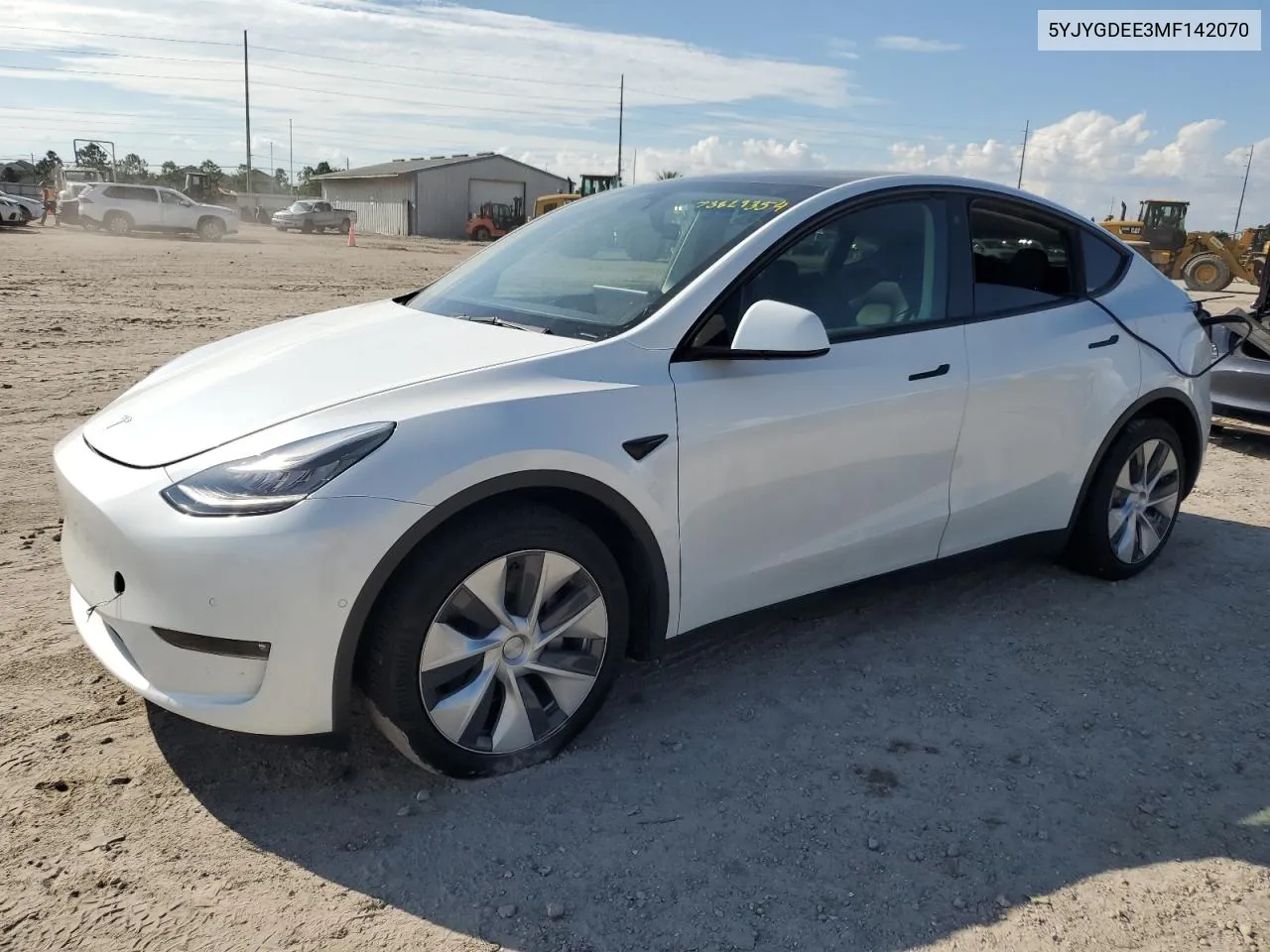 2021 Tesla Model Y VIN: 5YJYGDEE3MF142070 Lot: 73829354