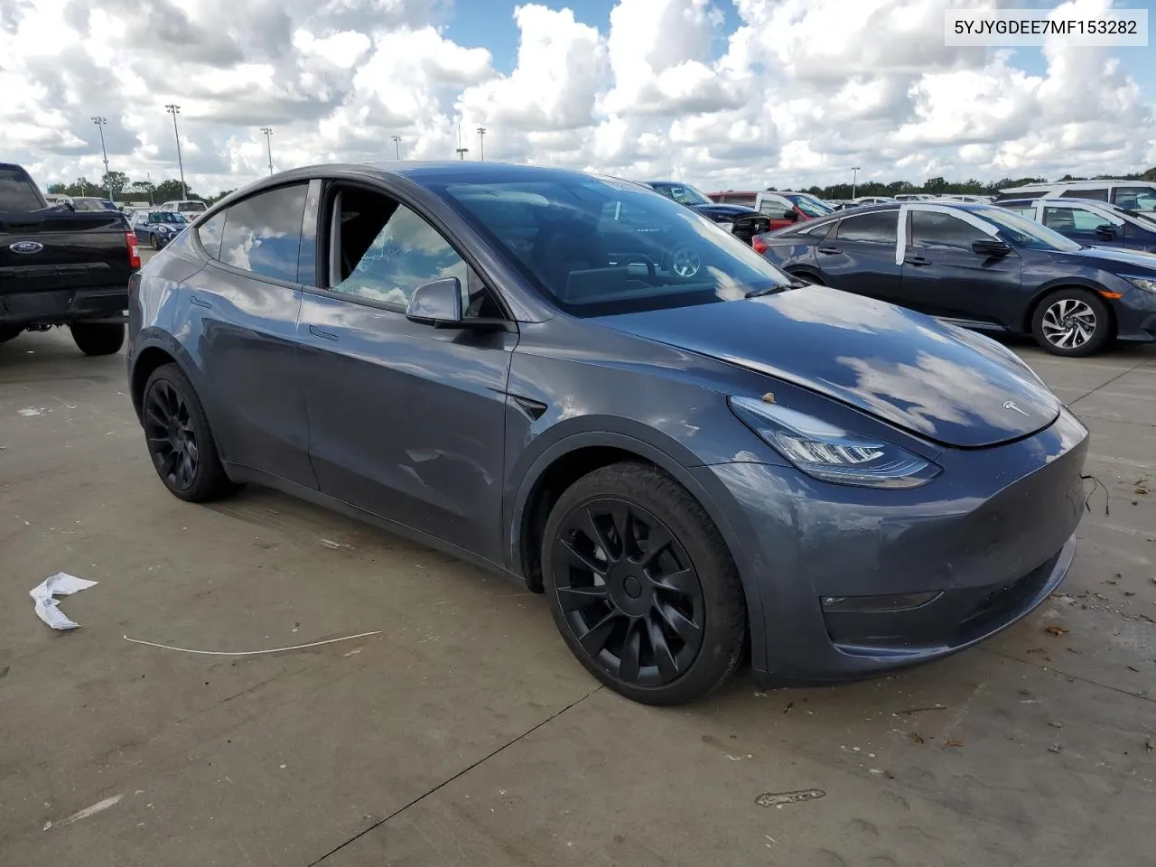 2021 Tesla Model Y VIN: 5YJYGDEE7MF153282 Lot: 73867874