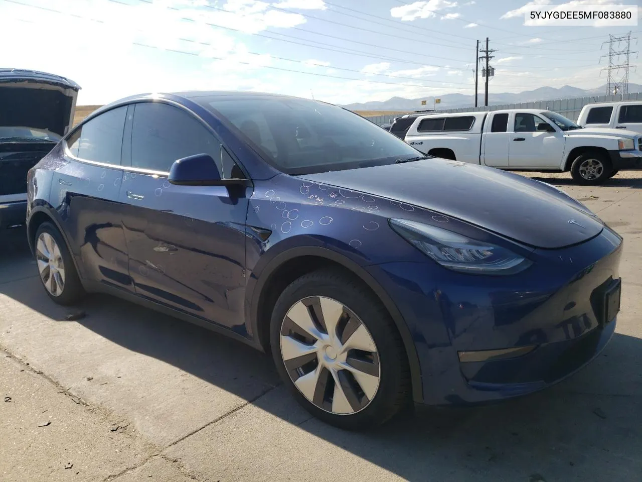 2021 Tesla Model Y VIN: 5YJYGDEE5MF083880 Lot: 74039744