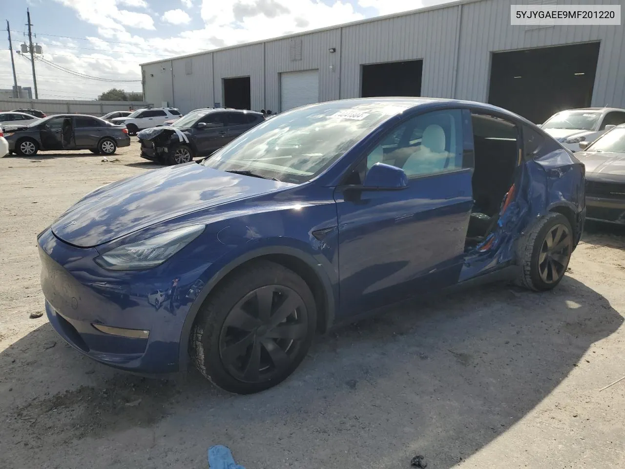 2021 Tesla Model Y VIN: 5YJYGAEE9MF201220 Lot: 74041804