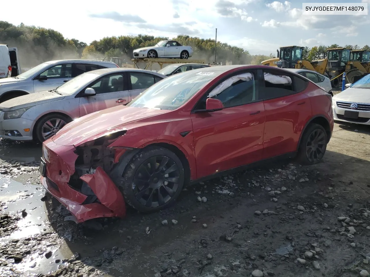 2021 Tesla Model Y VIN: 5YJYGDEE7MF148079 Lot: 74082434