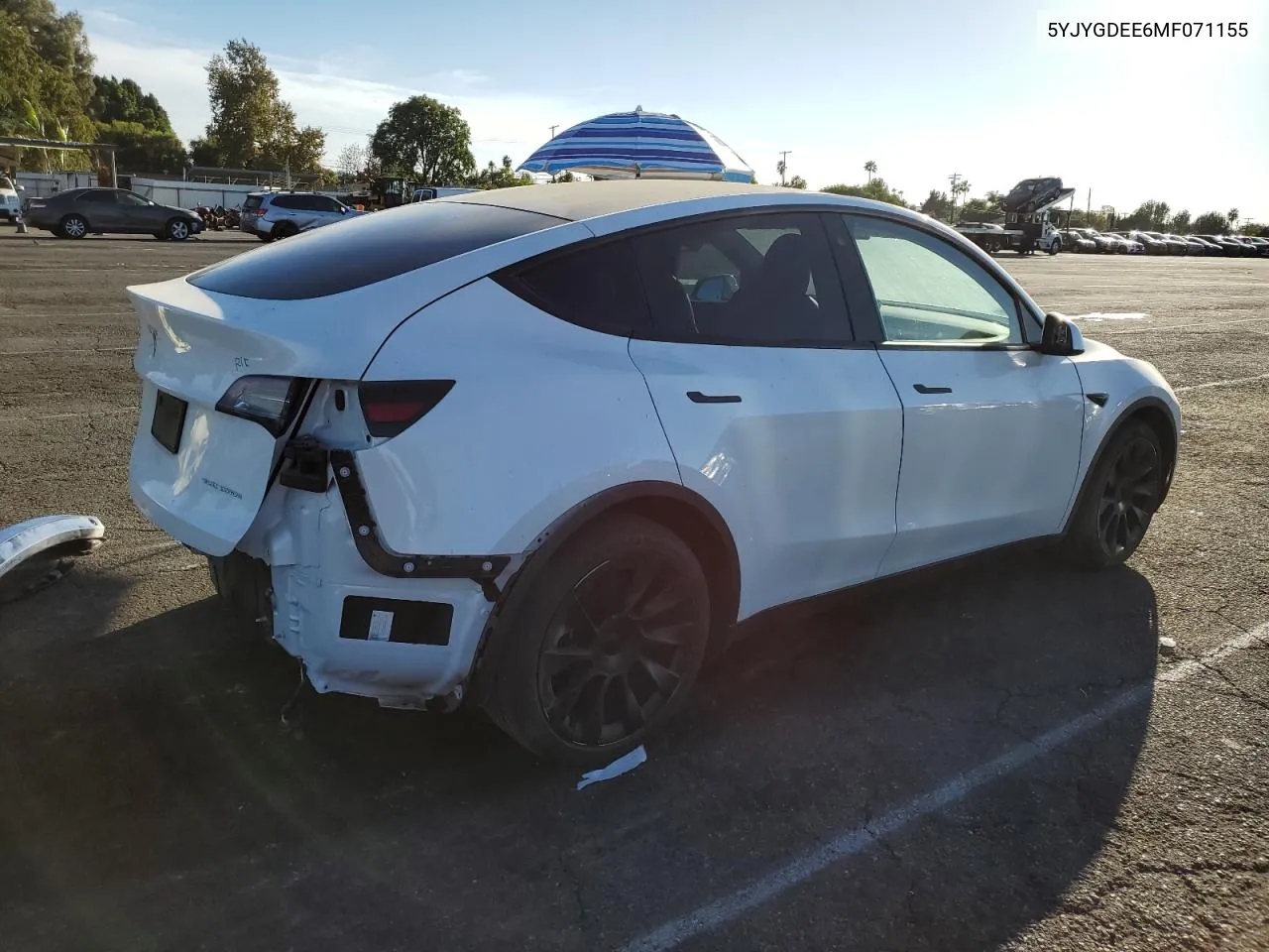 2021 Tesla Model Y VIN: 5YJYGDEE6MF071155 Lot: 74094904