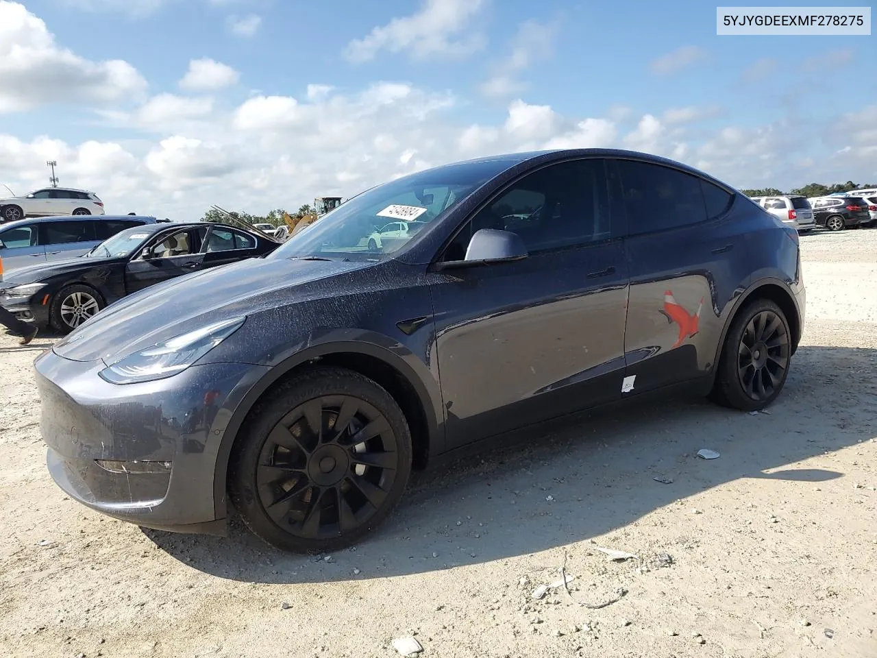 2021 Tesla Model Y VIN: 5YJYGDEEXMF278275 Lot: 74348984