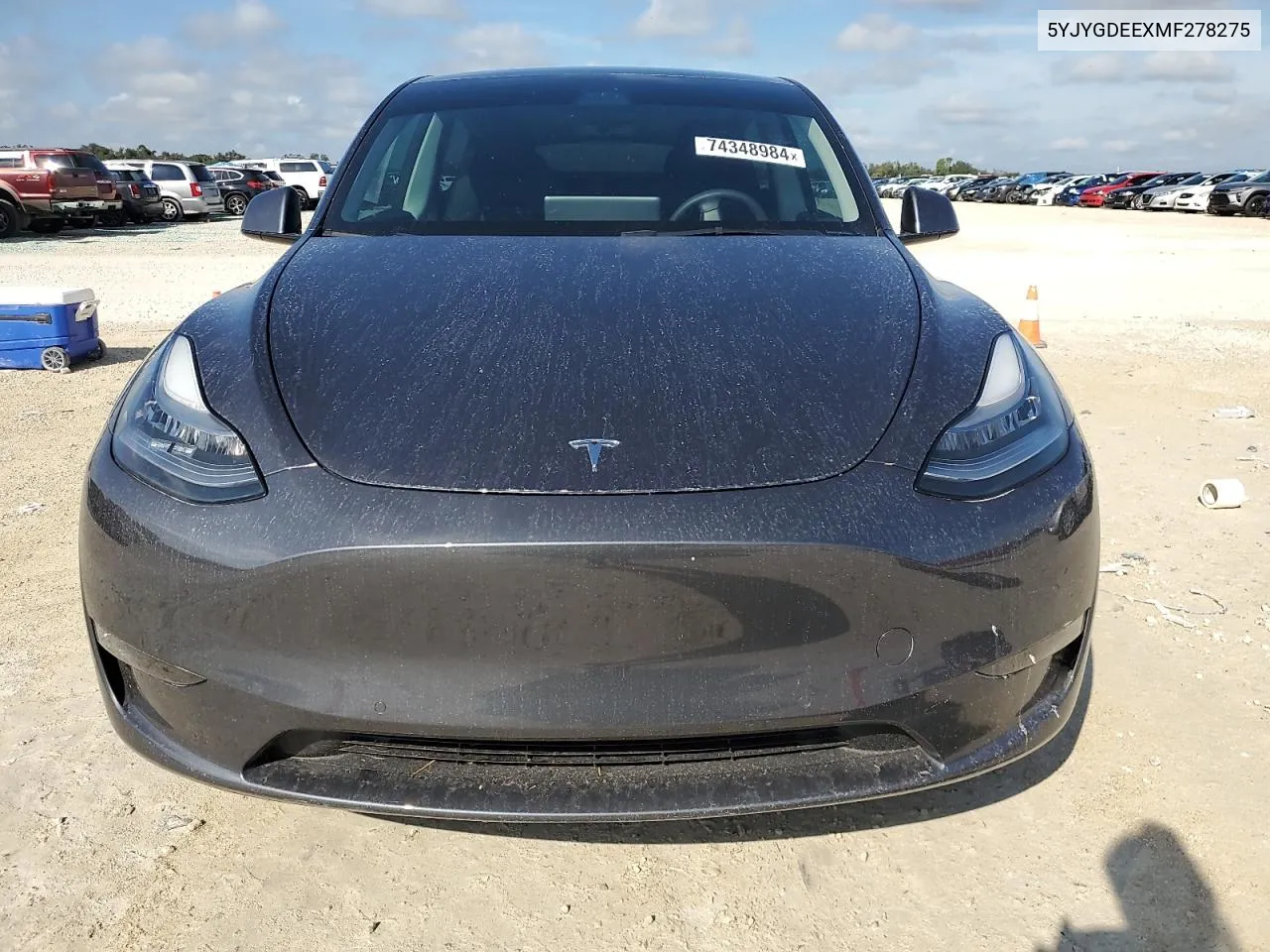 2021 Tesla Model Y VIN: 5YJYGDEEXMF278275 Lot: 74348984