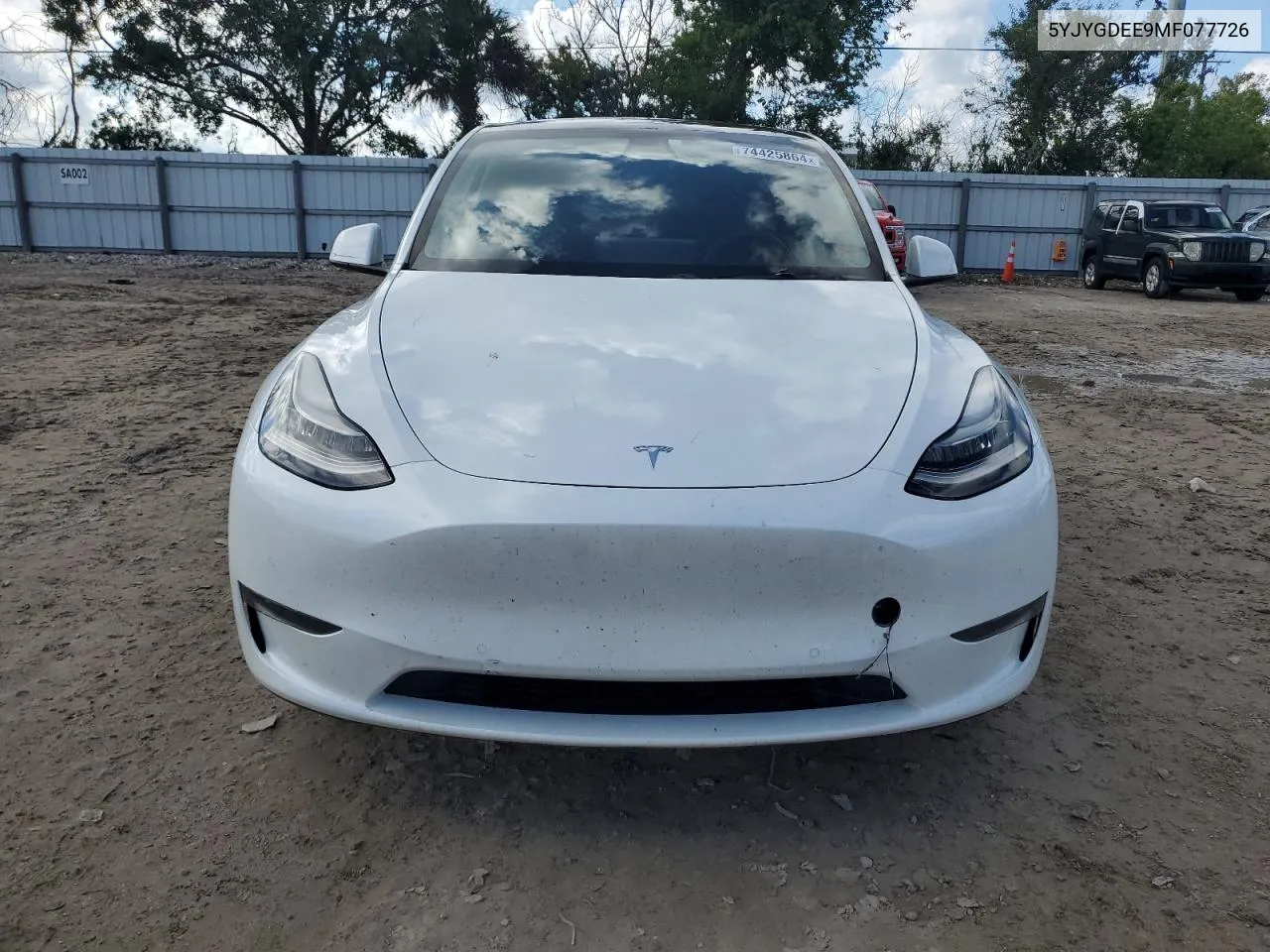 2021 Tesla Model Y VIN: 5YJYGDEE9MF077726 Lot: 74425864