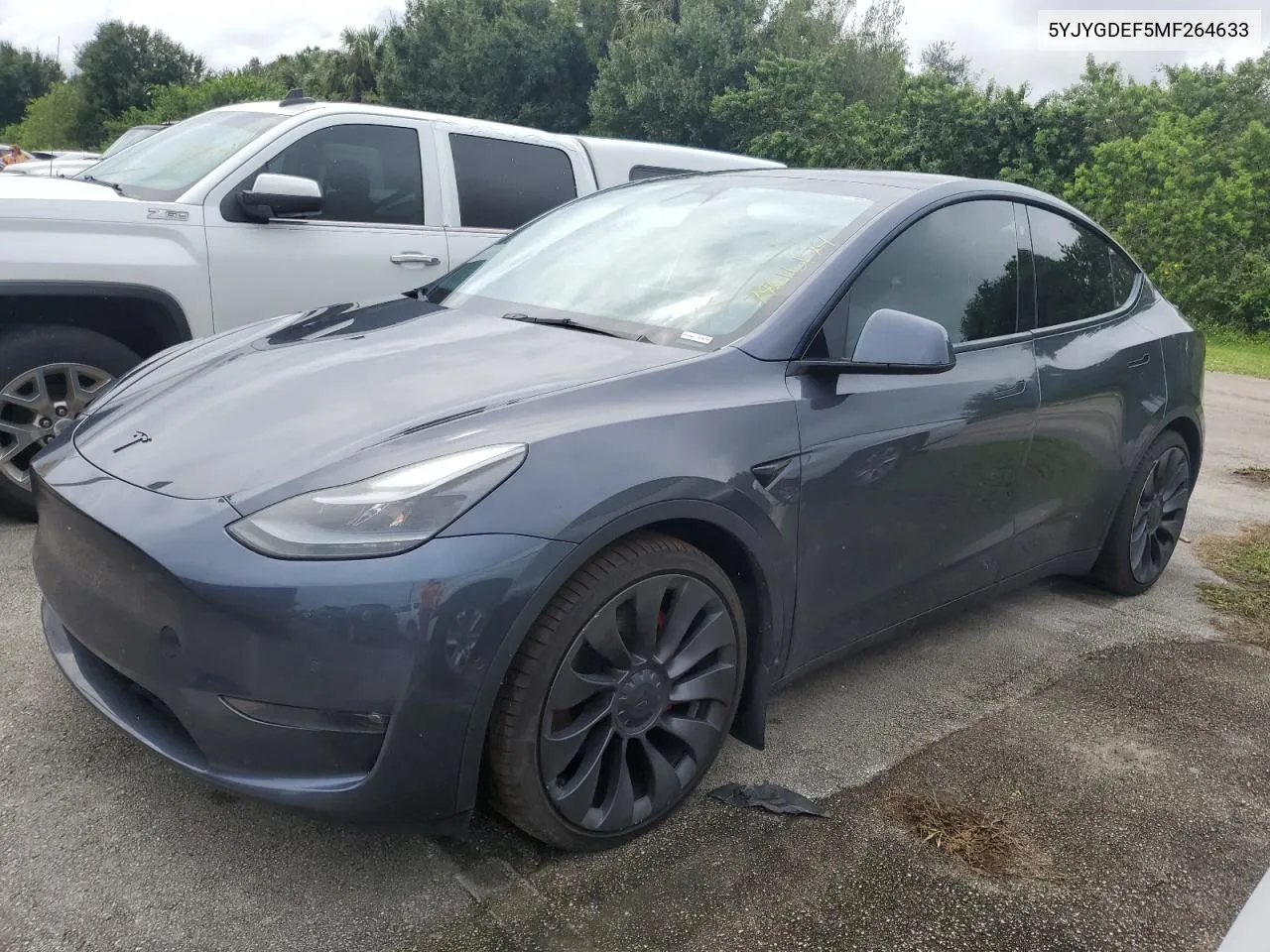 2021 Tesla Model Y VIN: 5YJYGDEF5MF264633 Lot: 74616174