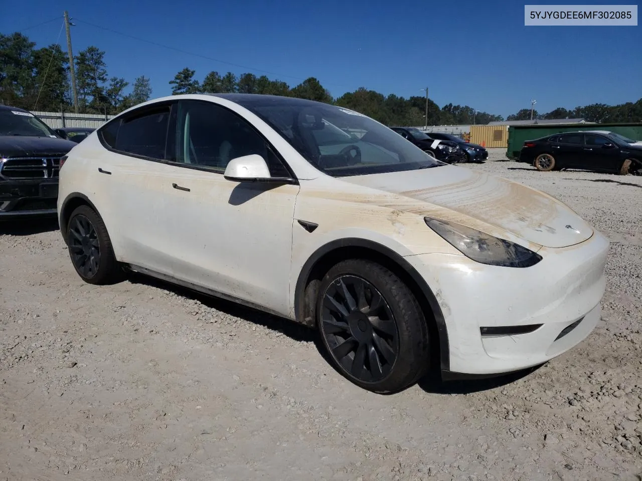 2021 Tesla Model Y VIN: 5YJYGDEE6MF302085 Lot: 74639204