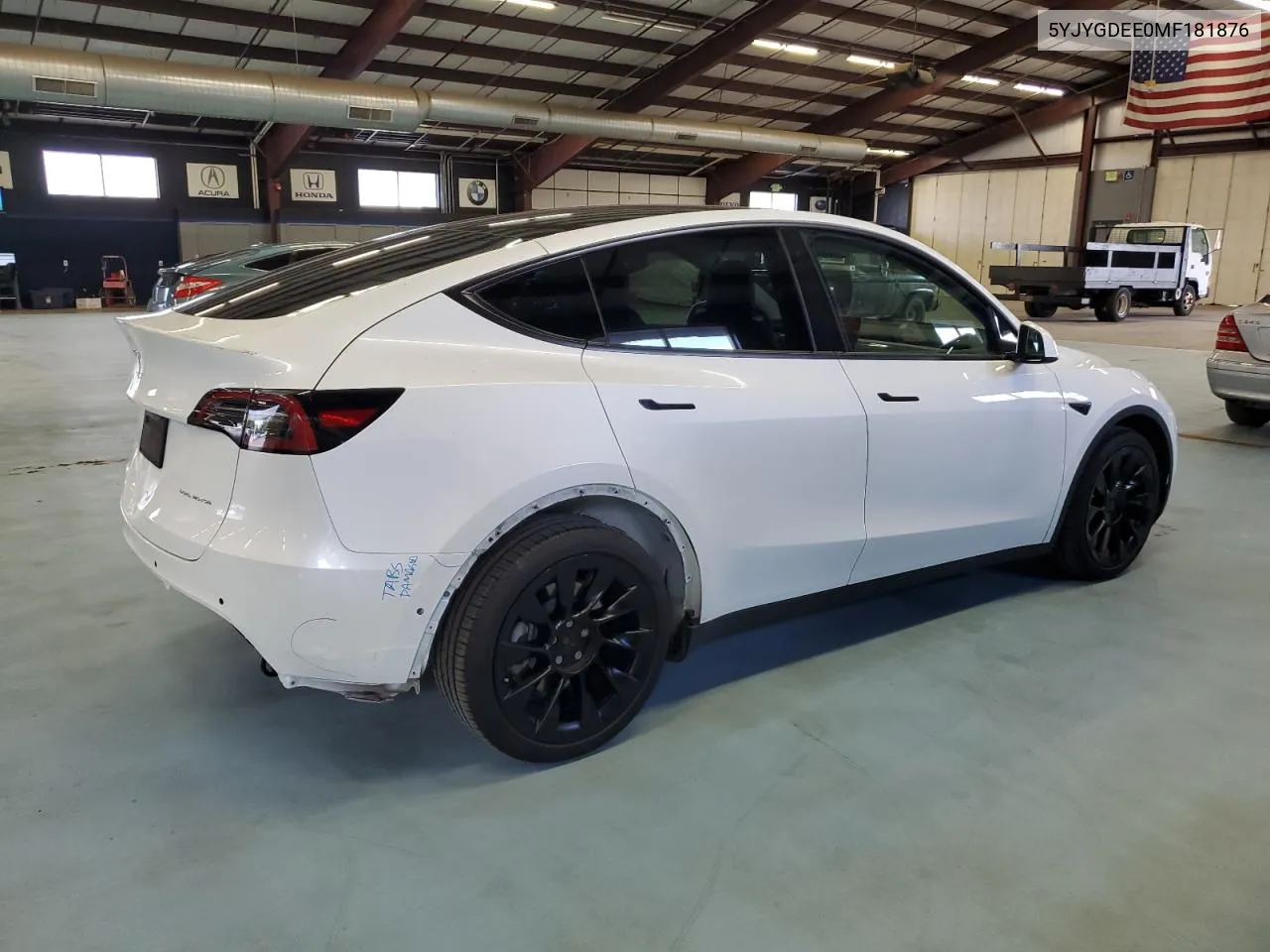 2021 Tesla Model Y VIN: 5YJYGDEE0MF181876 Lot: 74809714