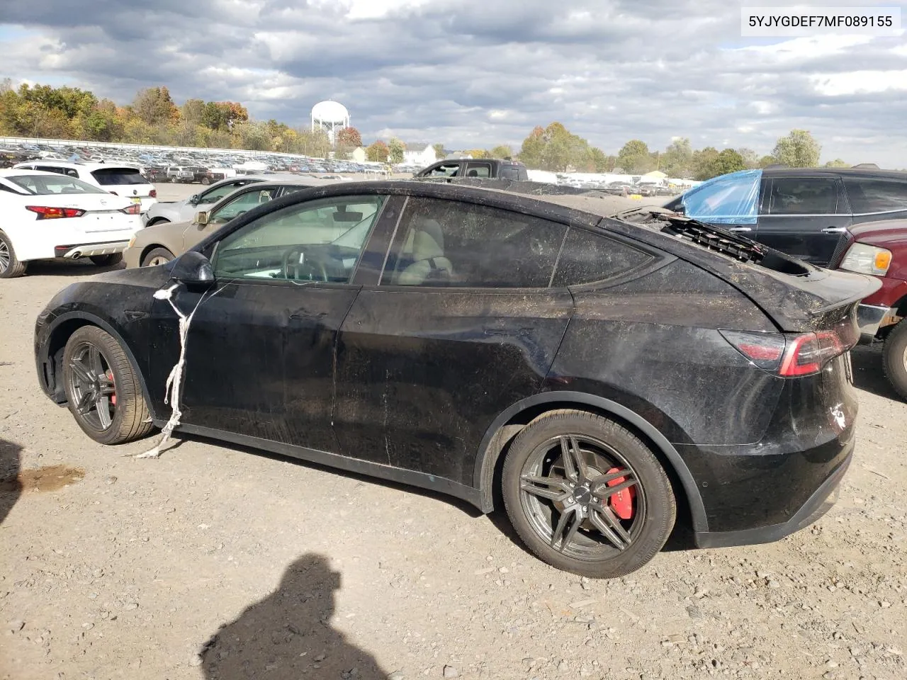 2021 Tesla Model Y VIN: 5YJYGDEF7MF089155 Lot: 74957804