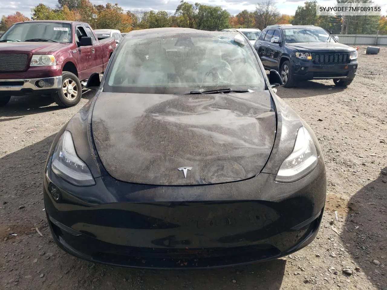 2021 Tesla Model Y VIN: 5YJYGDEF7MF089155 Lot: 74957804