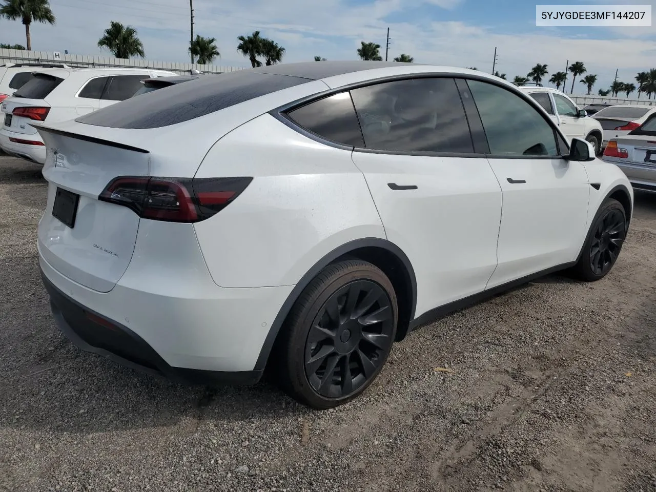 2021 Tesla Model Y VIN: 5YJYGDEE3MF144207 Lot: 75061664