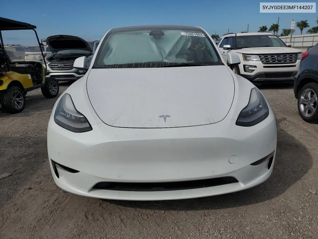 2021 Tesla Model Y VIN: 5YJYGDEE3MF144207 Lot: 75061664