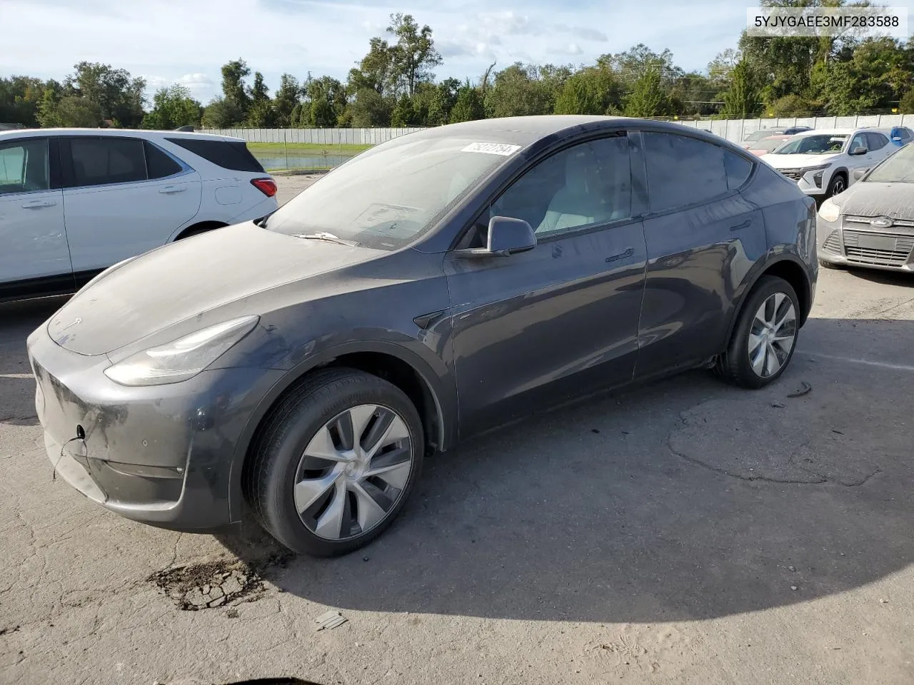 2021 Tesla Model Y VIN: 5YJYGAEE3MF283588 Lot: 75272754