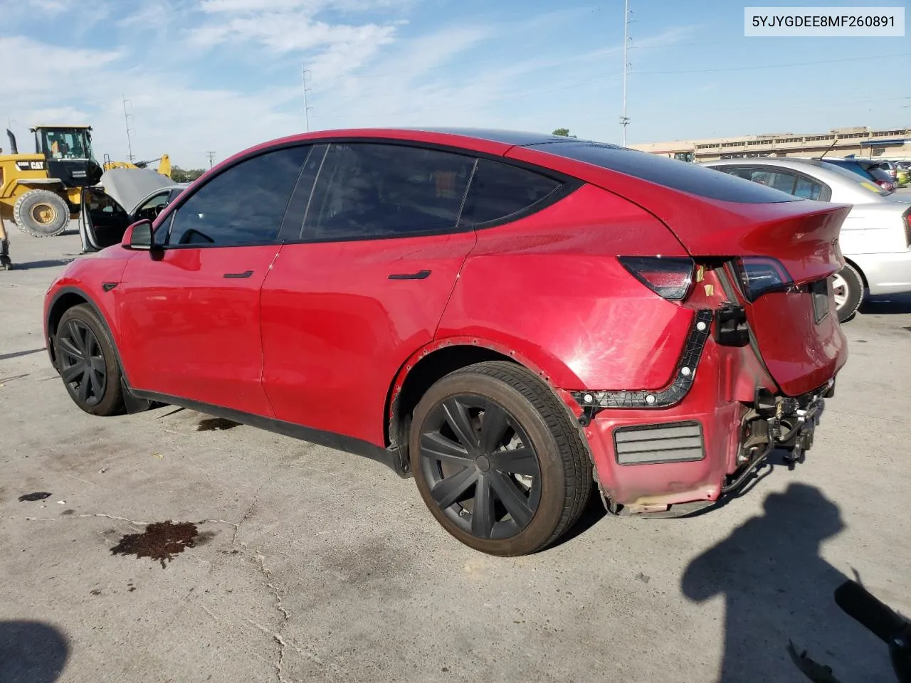 2021 Tesla Model Y VIN: 5YJYGDEE8MF260891 Lot: 75395444