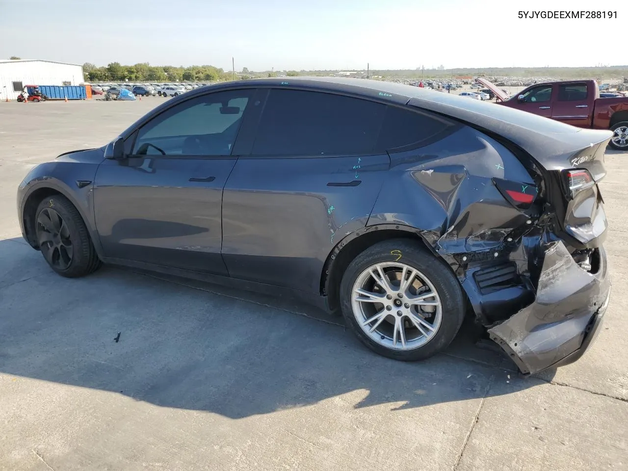 2021 Tesla Model Y VIN: 5YJYGDEEXMF288191 Lot: 75549924