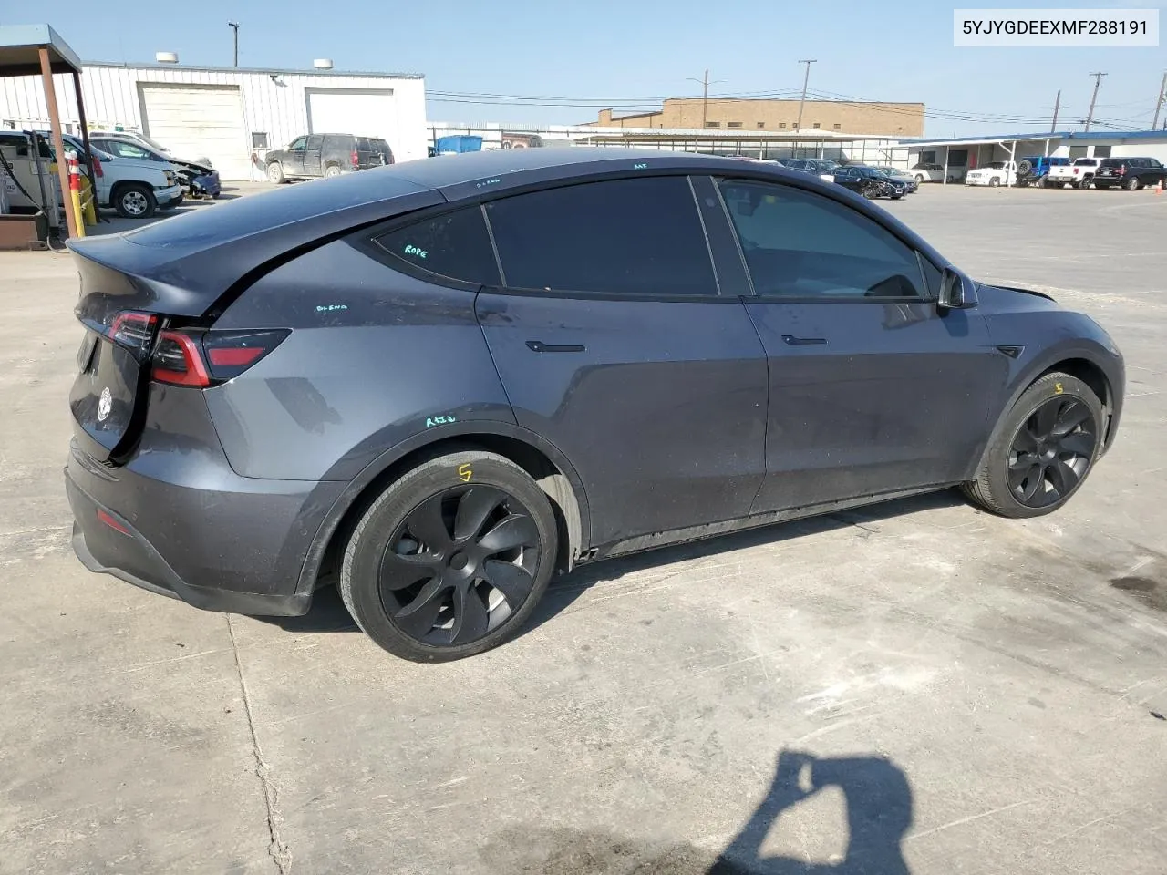 2021 Tesla Model Y VIN: 5YJYGDEEXMF288191 Lot: 75549924