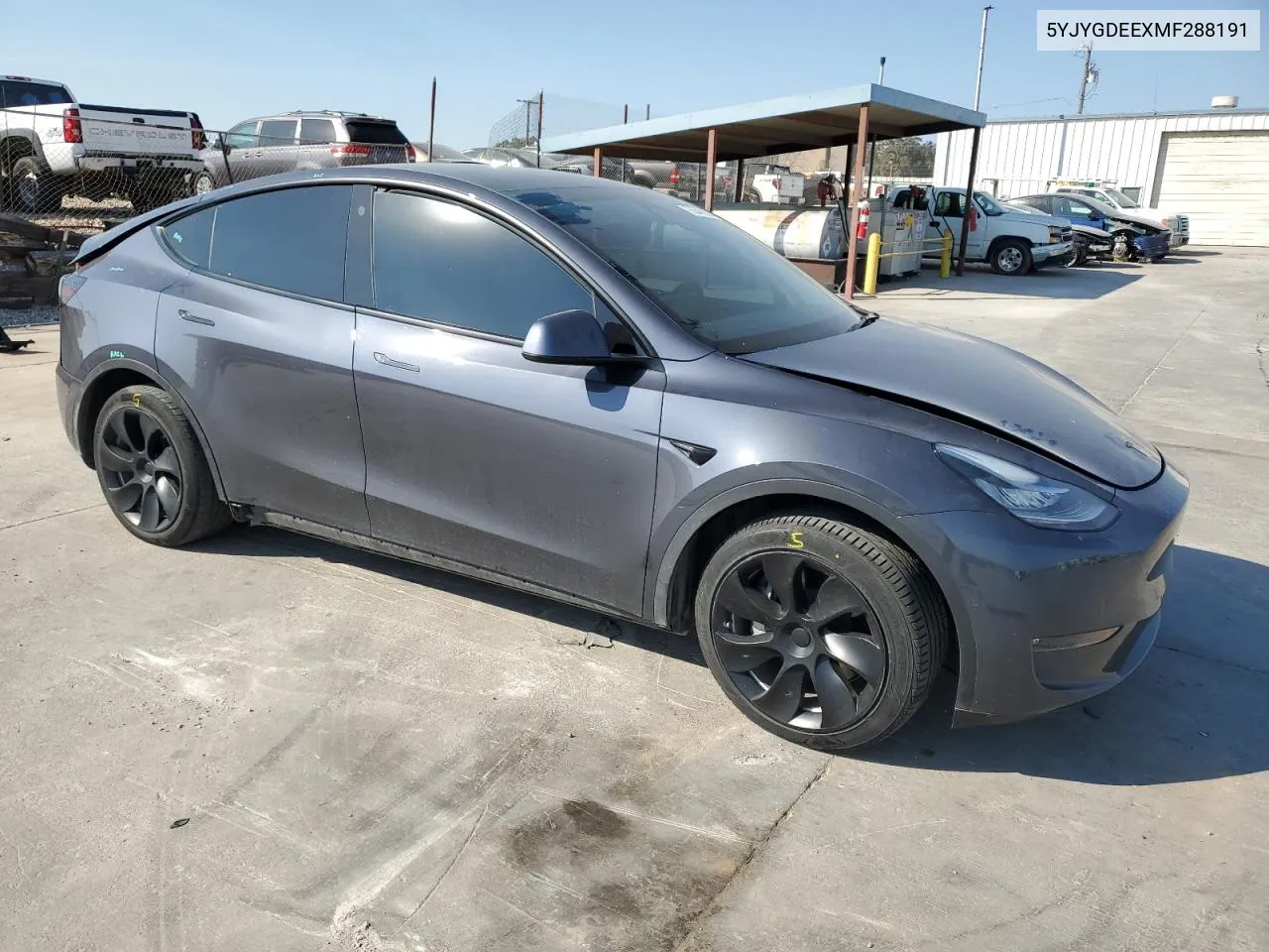 2021 Tesla Model Y VIN: 5YJYGDEEXMF288191 Lot: 75549924