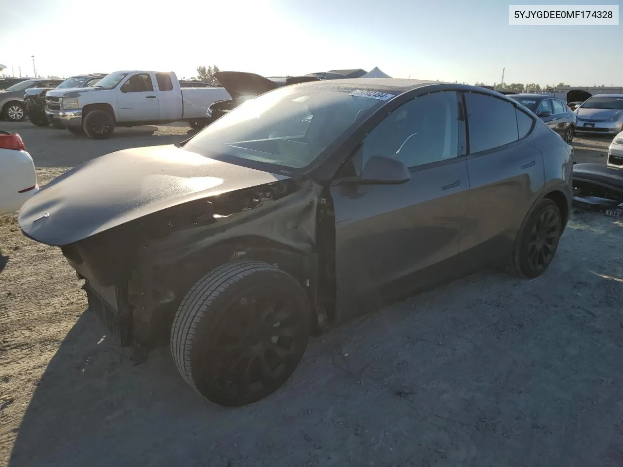 2021 Tesla Model Y VIN: 5YJYGDEE0MF174328 Lot: 75702494