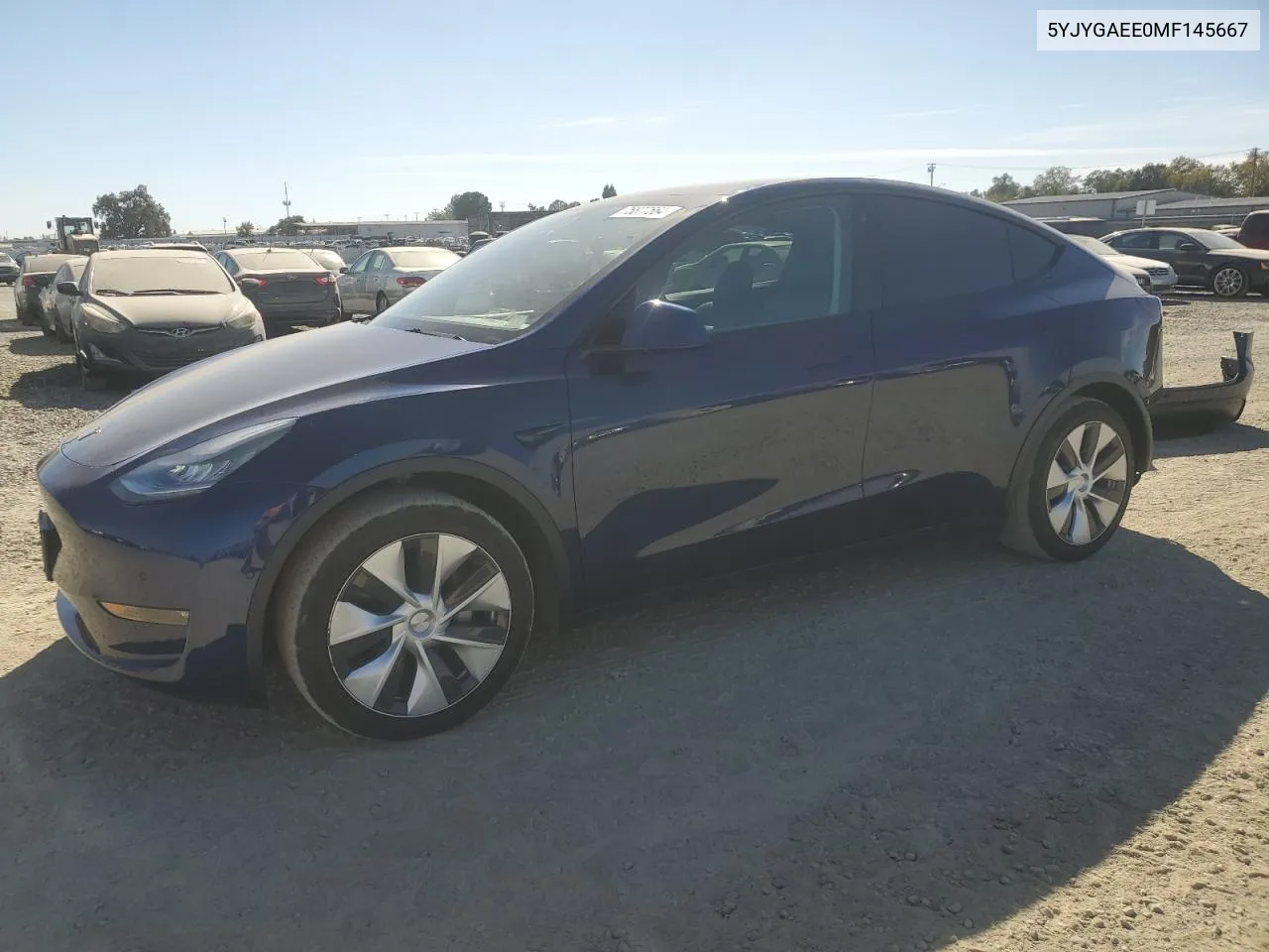 2021 Tesla Model Y VIN: 5YJYGAEE0MF145667 Lot: 75877564