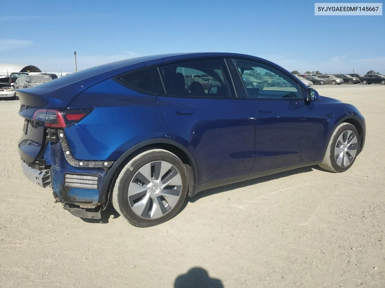 2021 Tesla Model Y VIN: 5YJYGAEE0MF145667 Lot: 75877564