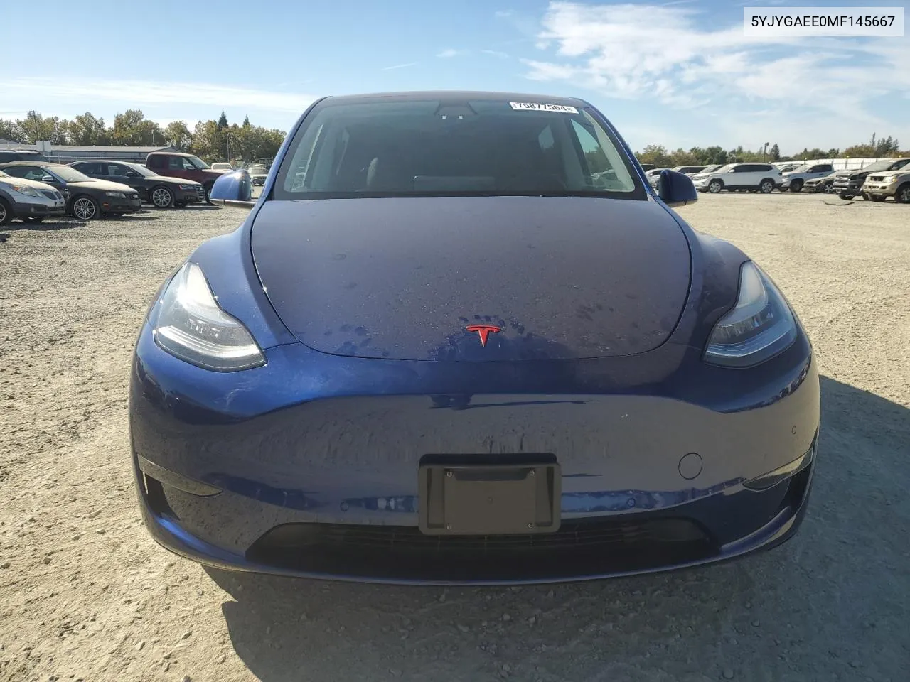 5YJYGAEE0MF145667 2021 Tesla Model Y