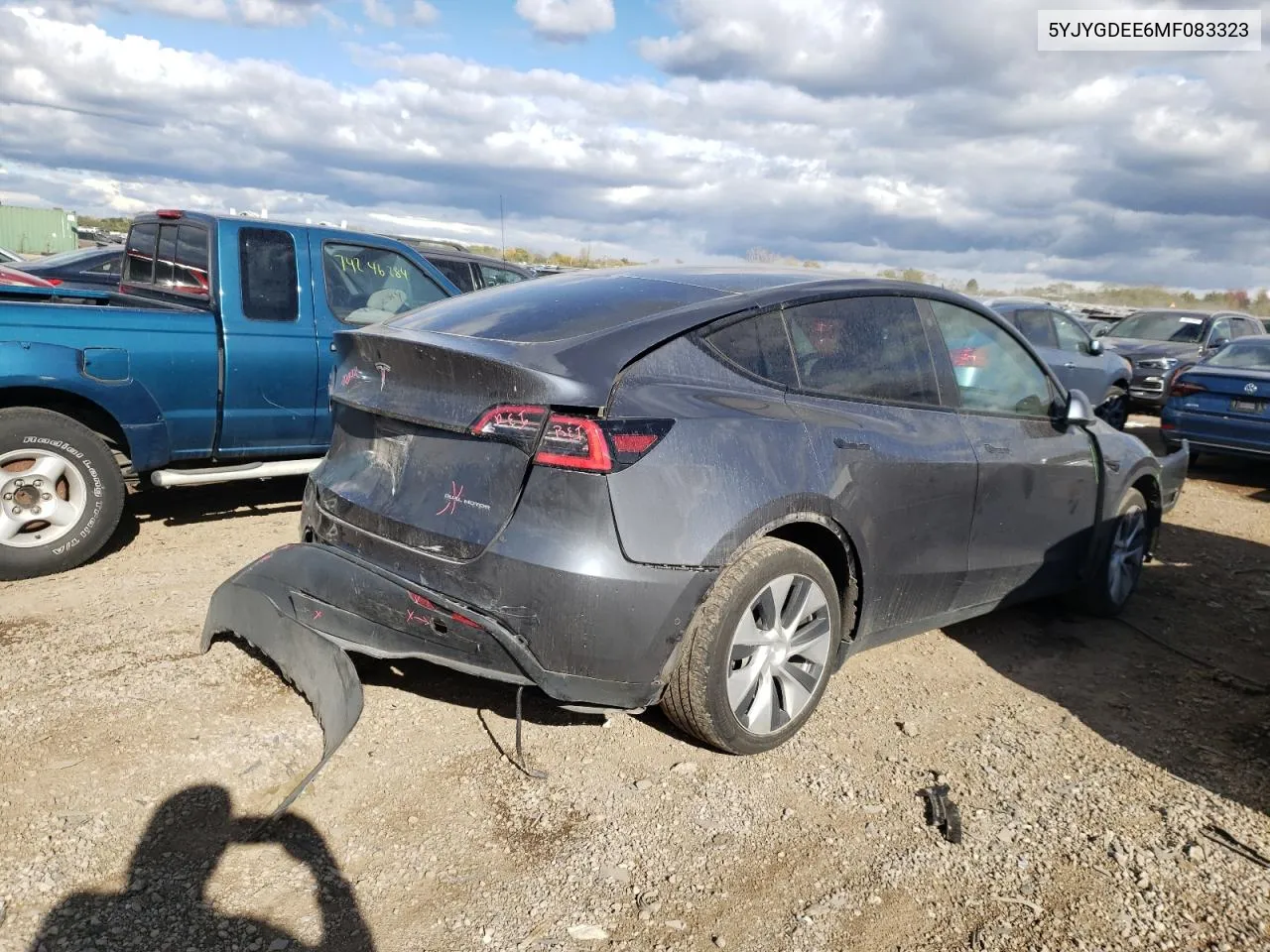 2021 Tesla Model Y VIN: 5YJYGDEE6MF083323 Lot: 75883424