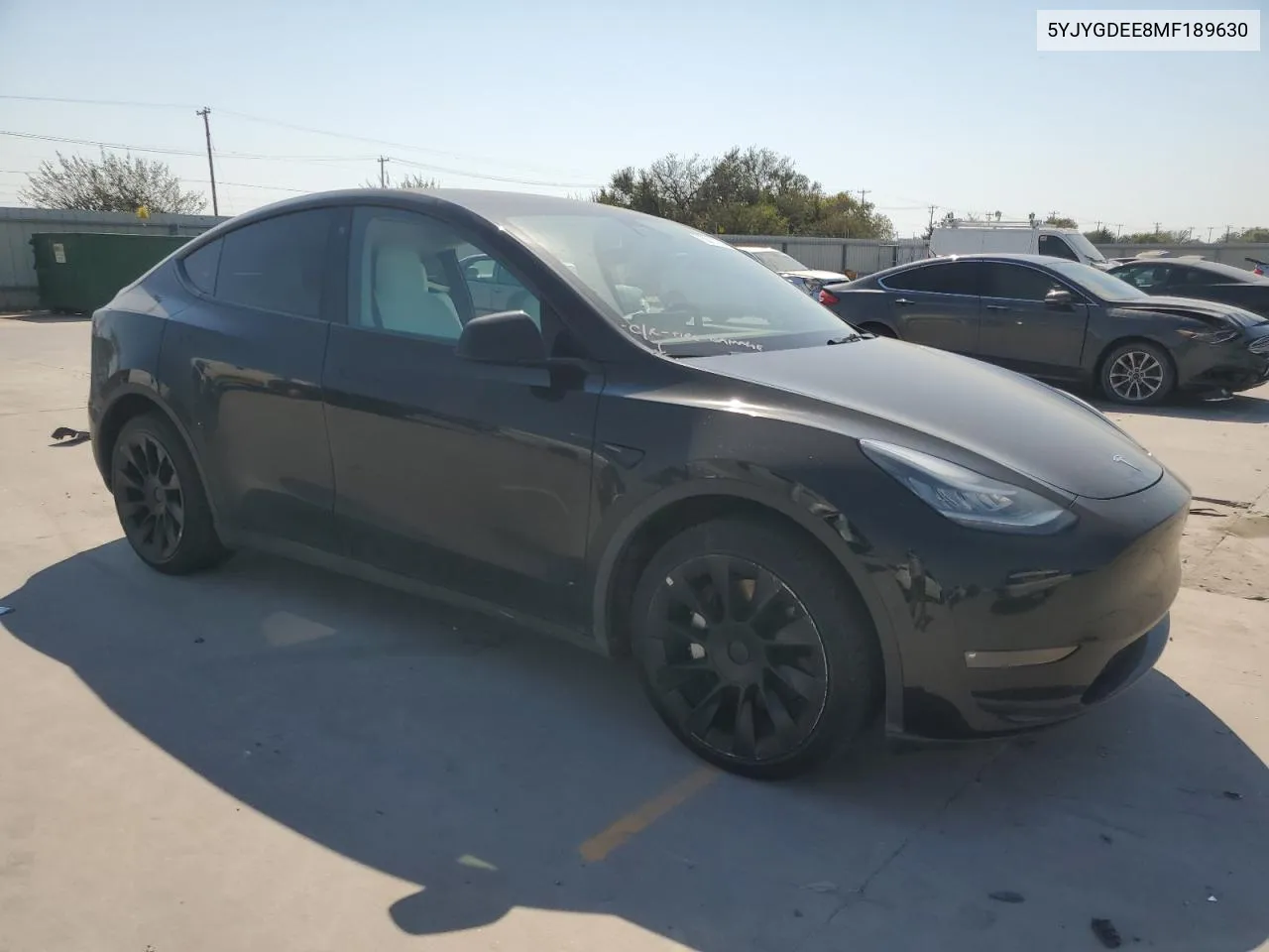 2021 Tesla Model Y VIN: 5YJYGDEE8MF189630 Lot: 75911754