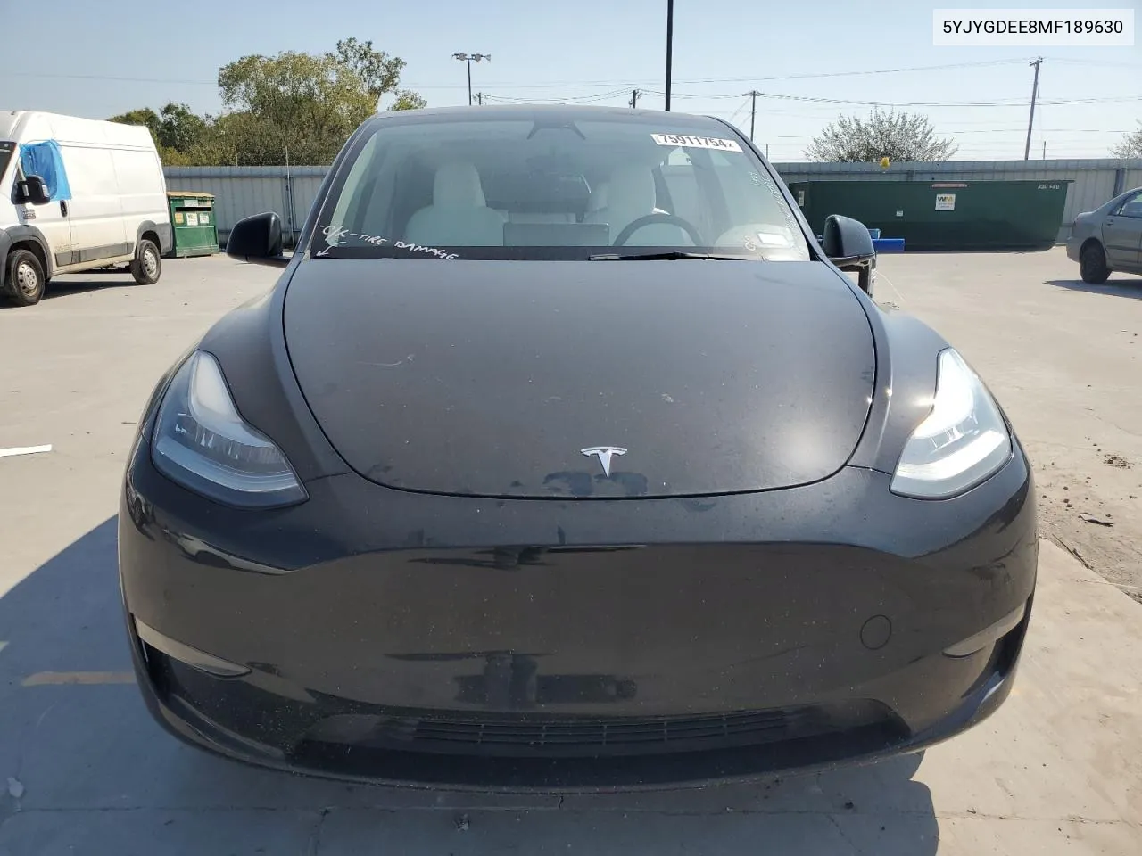 2021 Tesla Model Y VIN: 5YJYGDEE8MF189630 Lot: 75911754