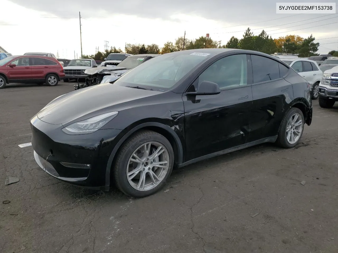 2021 Tesla Model Y VIN: 5YJYGDEE2MF153738 Lot: 76064784