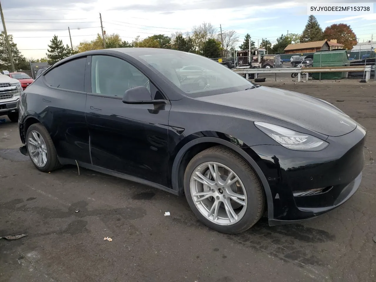 2021 Tesla Model Y VIN: 5YJYGDEE2MF153738 Lot: 76064784