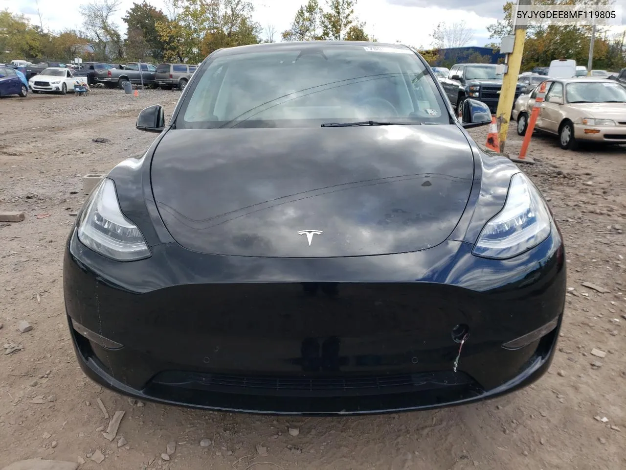 2021 Tesla Model Y VIN: 5YJYGDEE8MF119805 Lot: 76069514