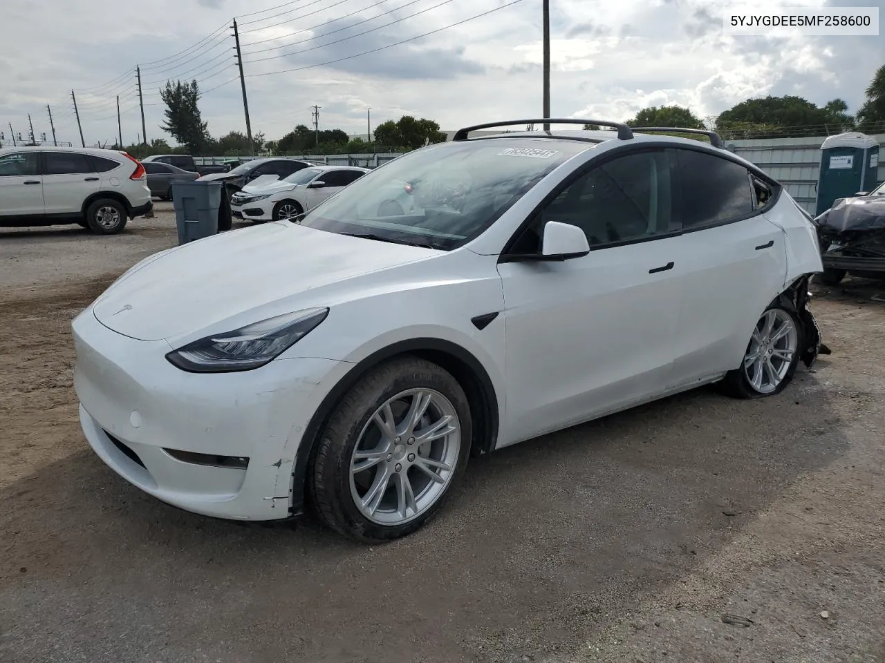 2021 Tesla Model Y VIN: 5YJYGDEE5MF258600 Lot: 76342544