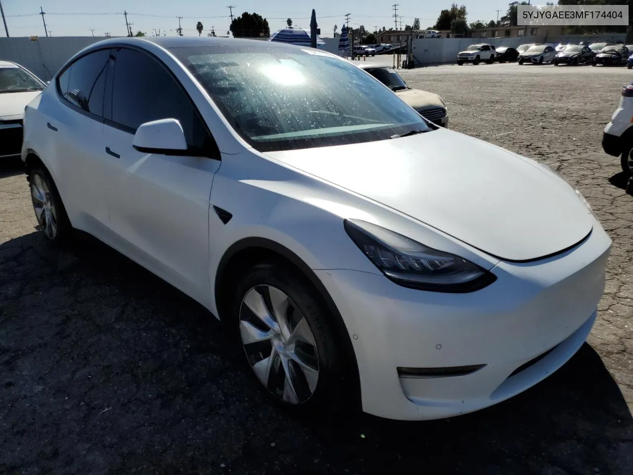 2021 Tesla Model Y VIN: 5YJYGAEE3MF174404 Lot: 76617224