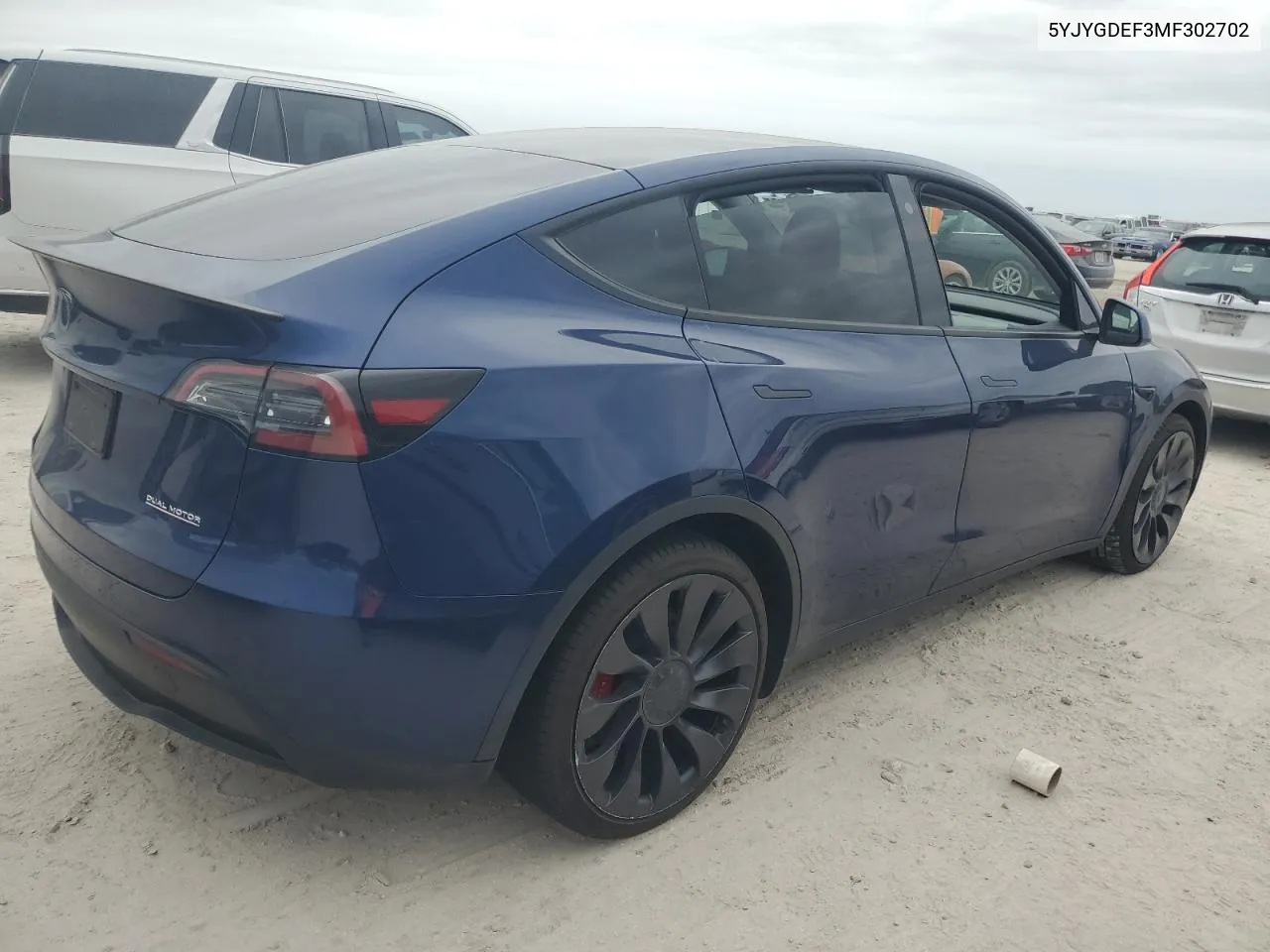 2021 Tesla Model Y VIN: 5YJYGDEF3MF302702 Lot: 76815234