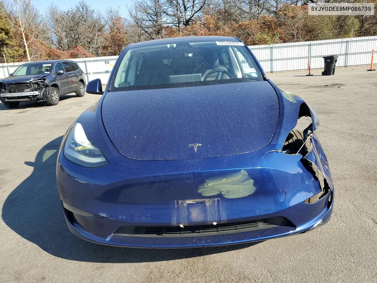 2021 Tesla Model Y VIN: 5YJYGDEE8MF086739 Lot: 77334224