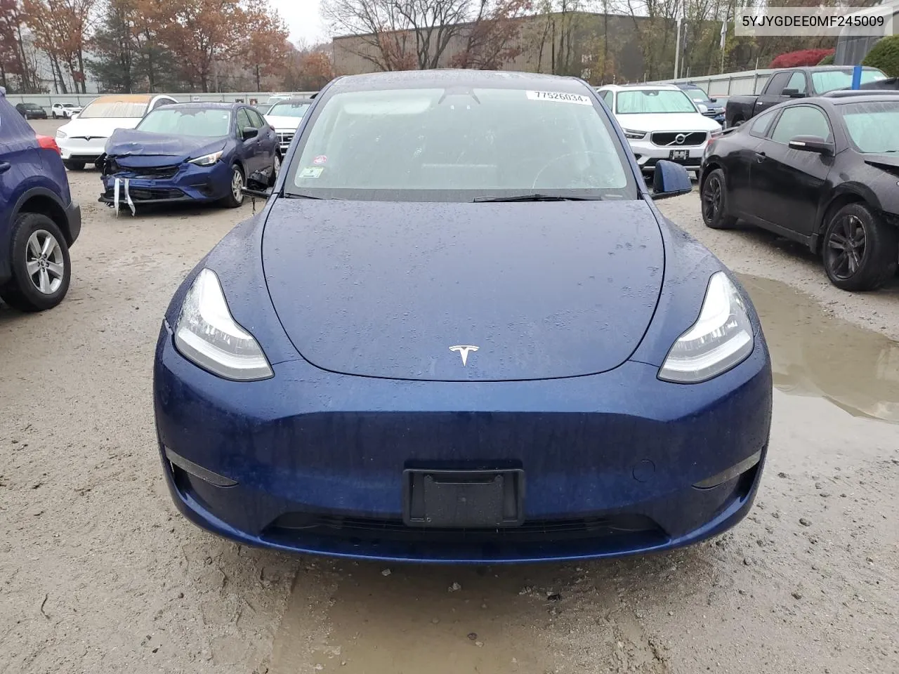 2021 Tesla Model Y VIN: 5YJYGDEE0MF245009 Lot: 77526034