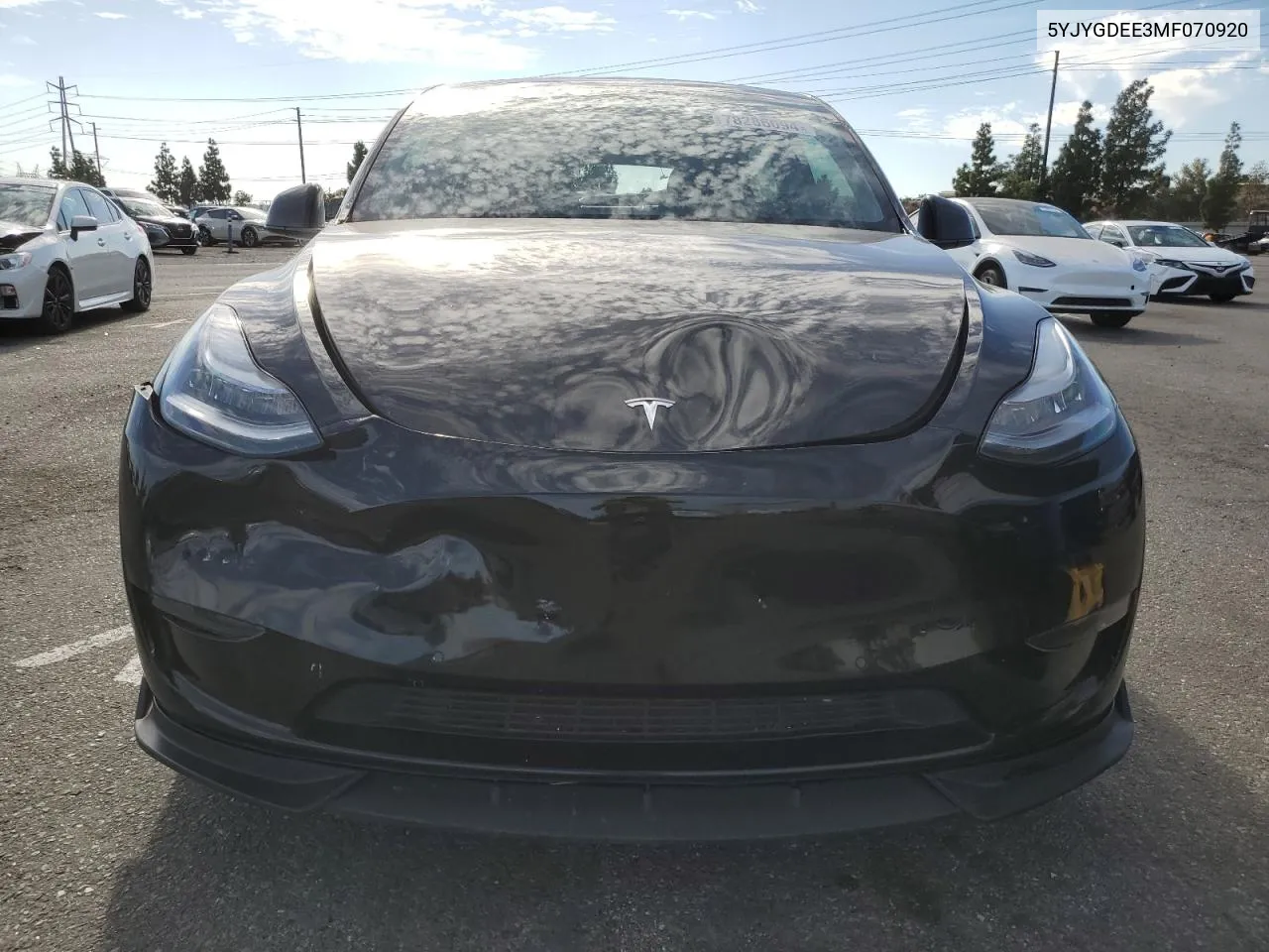 2021 Tesla Model Y VIN: 5YJYGDEE3MF070920 Lot: 78286094