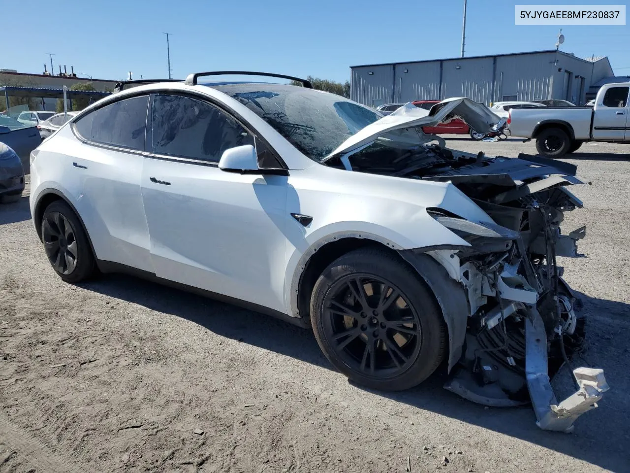 2021 Tesla Model Y VIN: 5YJYGAEE8MF230837 Lot: 78543654