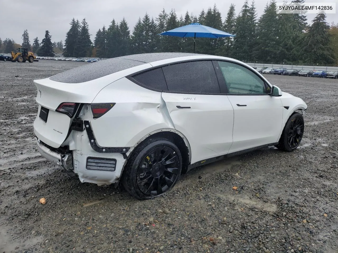 2021 Tesla Model Y VIN: 5YJYGAEE4MF142836 Lot: 78673404