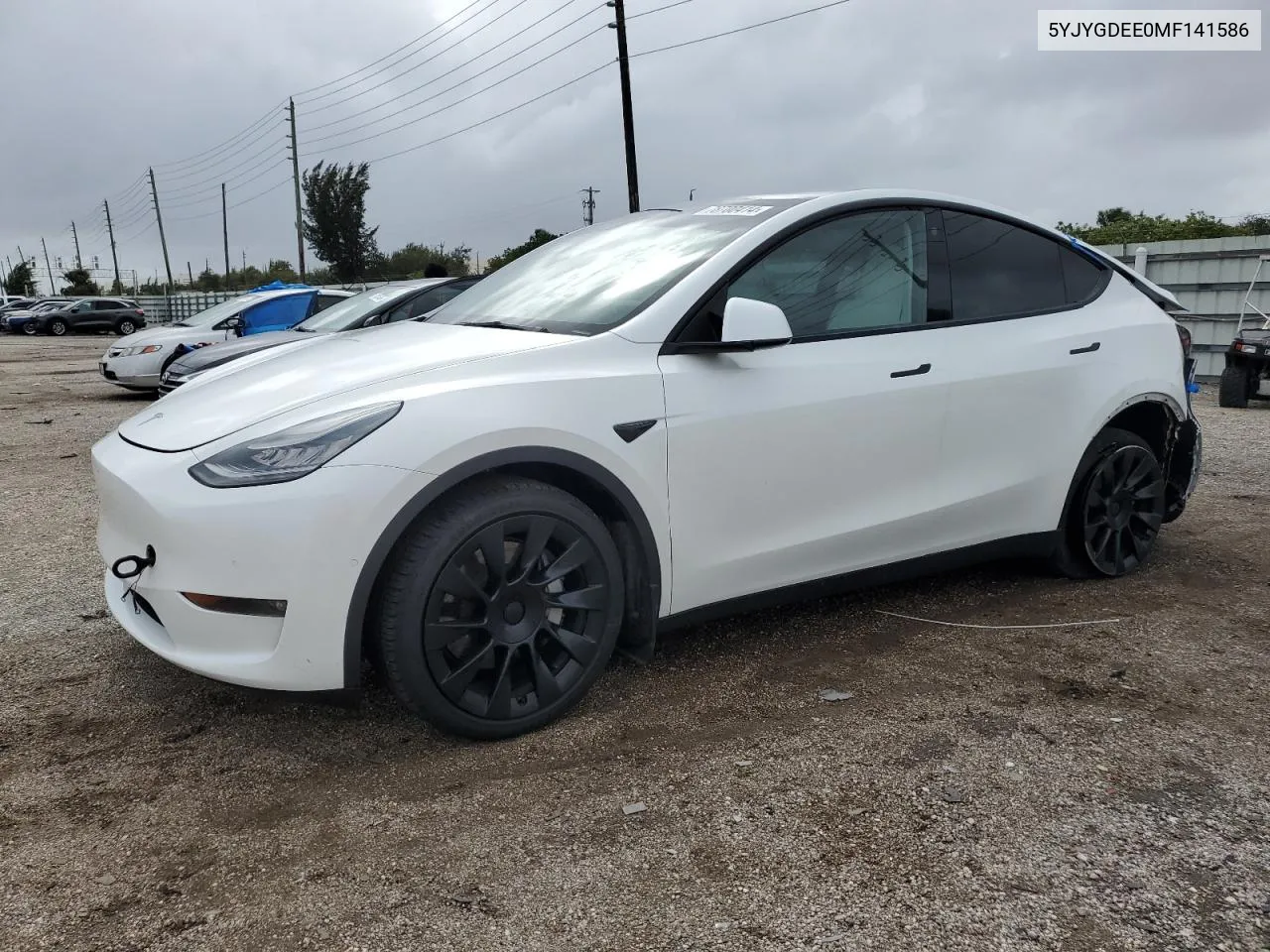 2021 Tesla Model Y VIN: 5YJYGDEE0MF141586 Lot: 78700414