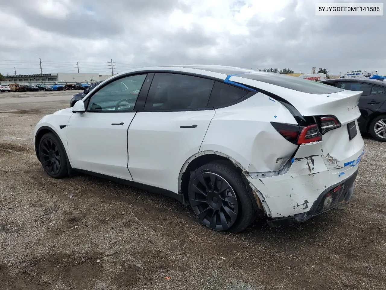 2021 Tesla Model Y VIN: 5YJYGDEE0MF141586 Lot: 78700414