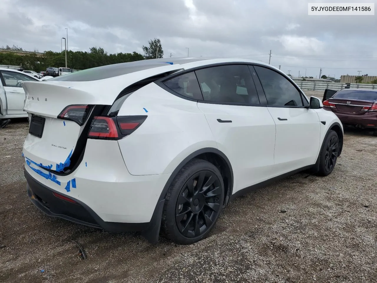 2021 Tesla Model Y VIN: 5YJYGDEE0MF141586 Lot: 78700414