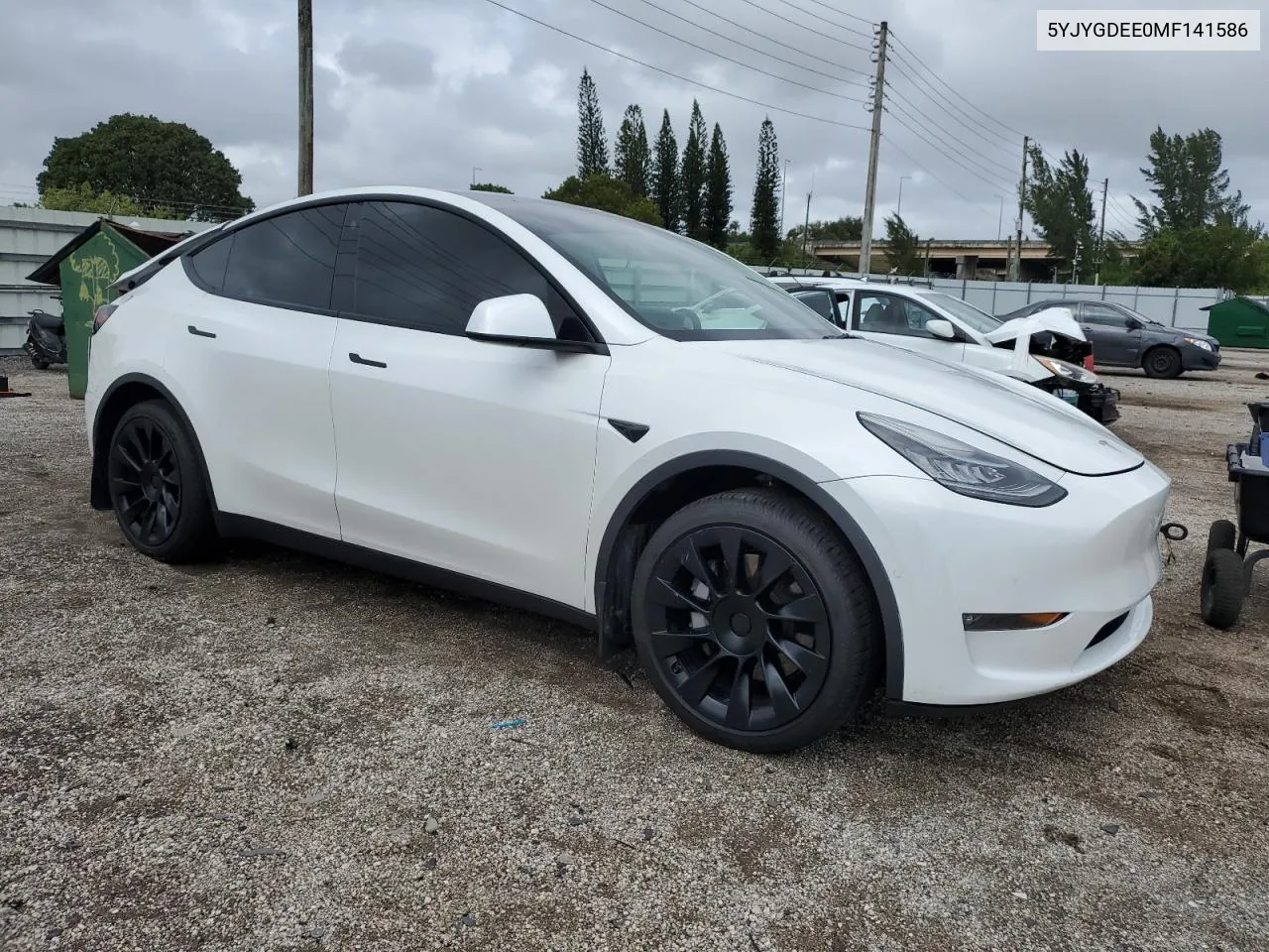 2021 Tesla Model Y VIN: 5YJYGDEE0MF141586 Lot: 78700414