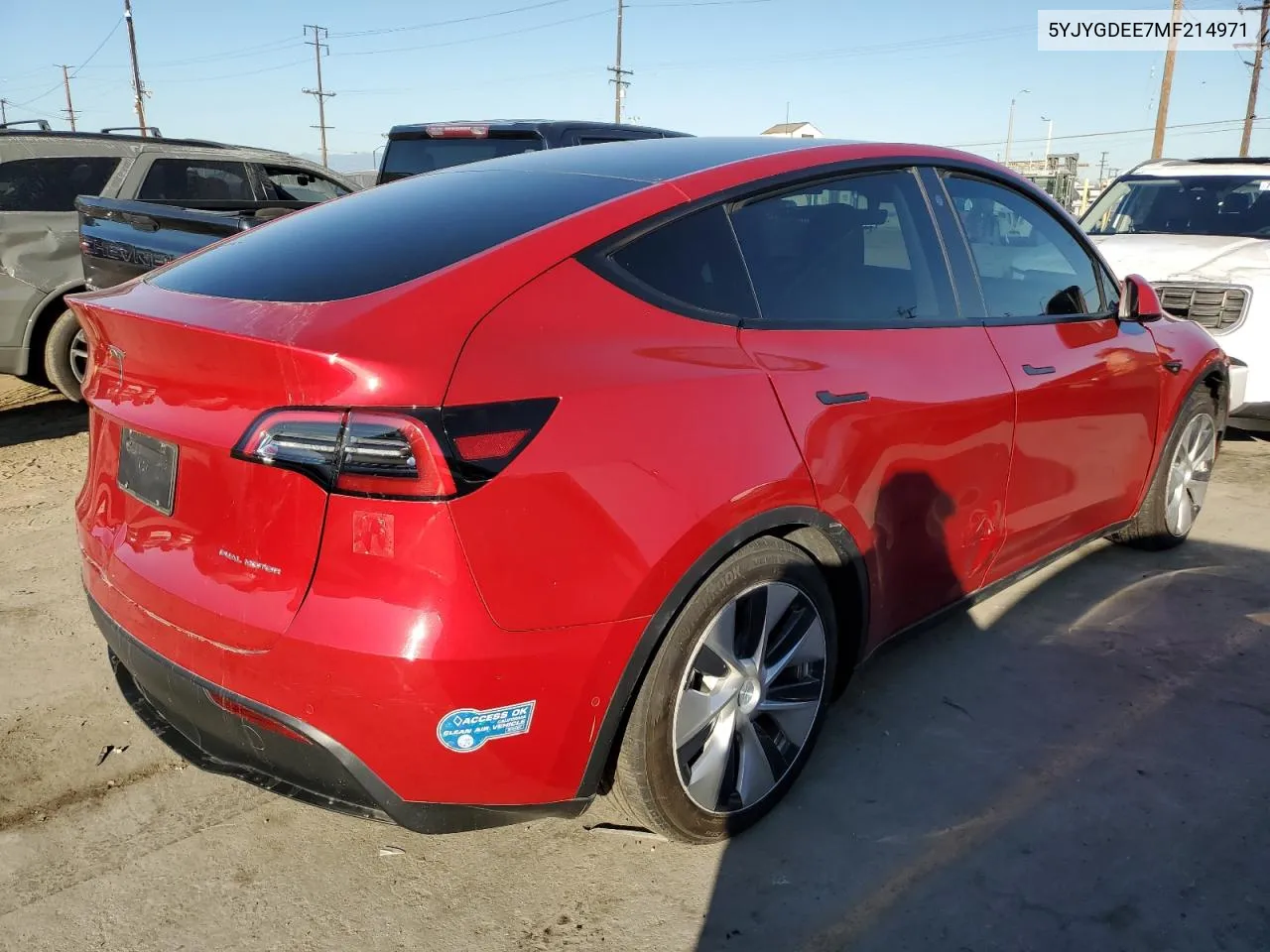 2021 Tesla Model Y VIN: 5YJYGDEE7MF214971 Lot: 78751464