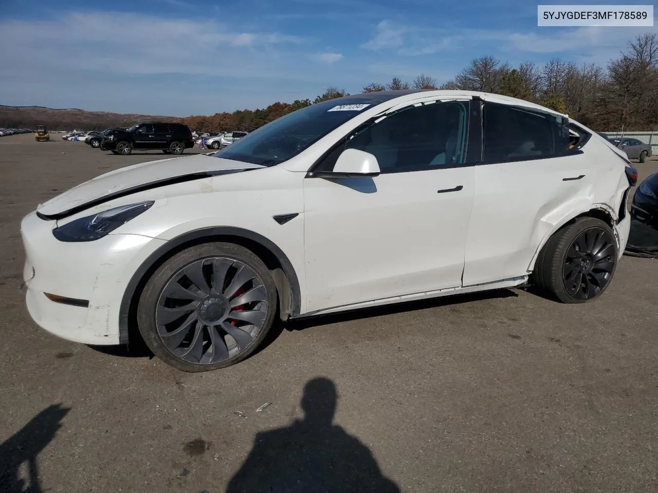 2021 Tesla Model Y VIN: 5YJYGDEF3MF178589 Lot: 78871234